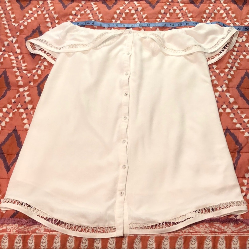 L.A. Hearts white off the shoulder mini dress
